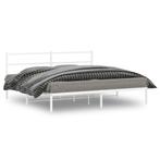 vidaXL Bedframe met hoofdbord metaal wit 180x200 cm, Huis en Inrichting, Slaapkamer | Bedden, Verzenden, Nieuw