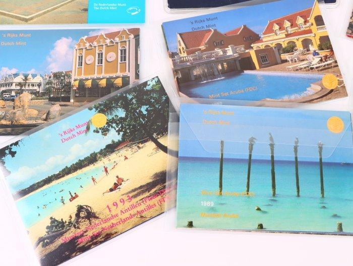 Aruba, Nederlandse Antillen. 17x FDCs (Zonder Minimumprijs), Postzegels en Munten, Munten | Nederland