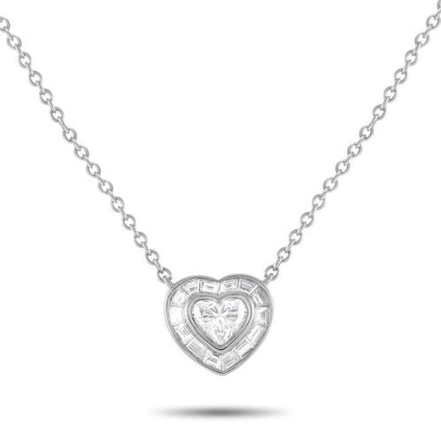 Halsketting - 18 karaat Witgoud, 18K witgouden 0,86ct, Handtassen en Accessoires, Kettingen