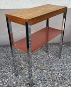 Bijzettafel - Chroom, Hout, Antiek en Kunst
