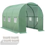 tectake Foliekas in tunnelvorm met 6 ramen 343x200x200cm - g, Tuin en Terras, Verzenden, Nieuw