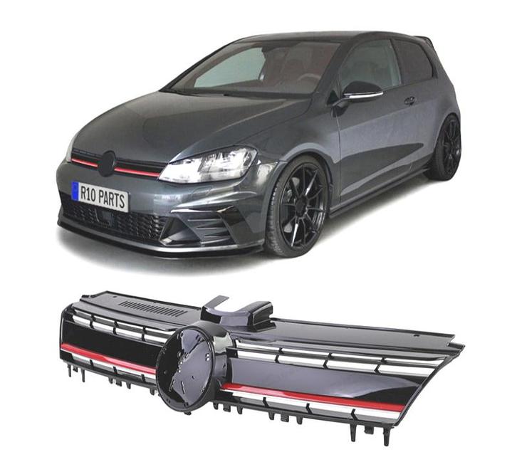 CALANDRE VOLKSWAGEN VW GOLF 7 12-17 LOOK R NOIR ROUGE, Auto-onderdelen, Carrosserie, Verzenden