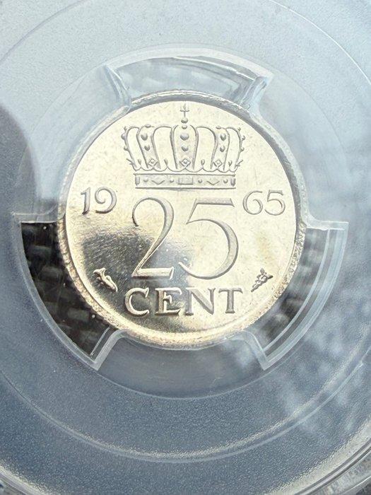 Nederland. Juliana. 25 Cents 1965 Proof, Postzegels en Munten, Munten | Nederland