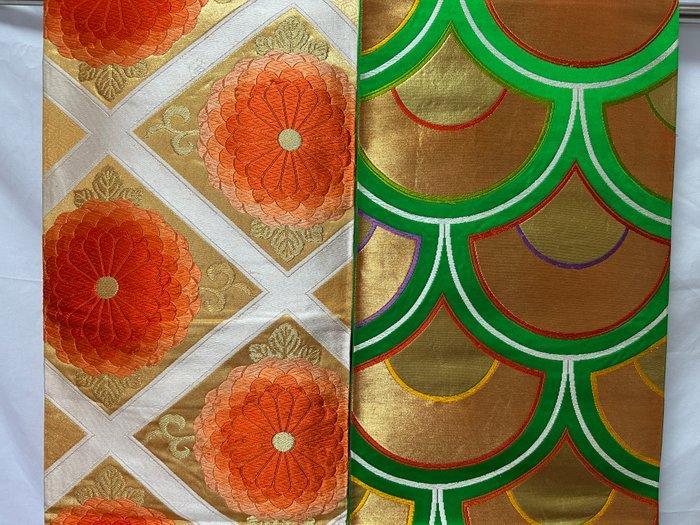 Ensemble de 3 bandes de ceinture de kimono japonais Fukuro, Antiek en Kunst, Antiek | Overige Antiek