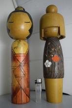 Een paar Kokeshi-poppen - Hout - Japan - Shwa periode