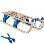 tectake Houten slee Jeffrey, inklapbaar met trekkoord, sneeu, Kinderen en Baby's, Verzenden, Nieuw