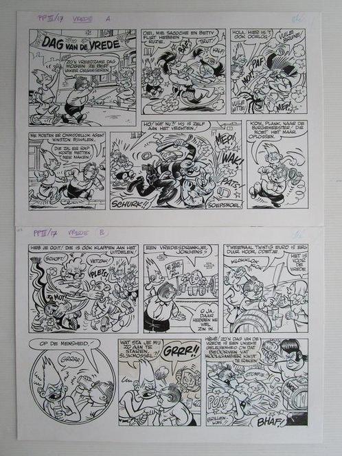 Stallaert, Dirk - 1 Original page - Plankgas en Plastronneke, Livres, BD