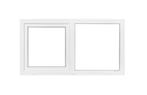 PVC raam draaikiep-vast b150xh80 cm wit intrek, Nieuw, Dubbelglas, Ophalen of Verzenden, 80 tot 120 cm