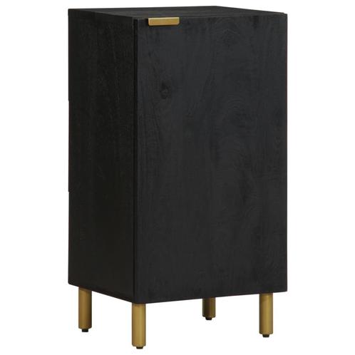vidaXL Dressoir 40x33x75 cm bewerkt hout zwart, Huis en Inrichting, Woonaccessoires | Cd- en Dvd-rekken, Nieuw, Verzenden