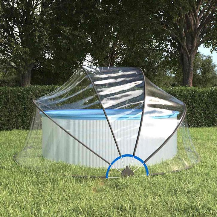 vidaXL Zwembadoverkapping rond 315x158 cm PVC, Tuin en Terras, Zwembaden, Nieuw, Verzenden