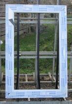 pvc raam , chassis van 95 x 145  wit / staalblauw, Doe-het-zelf en Bouw, 75 tot 150 cm, Kunststof, Raamkozijn, Nieuw