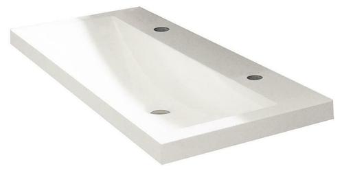 wastafel 100cmx36cm twee kraangaten wit, Huis en Inrichting, Badkamer | Badkamermeubels, Ophalen of Verzenden