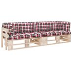 vidaXL Tweezitsbank pallet met kussens geïmpregneerd, Verzenden, Nieuw