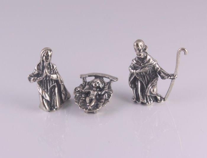 Crèche (3) - .925 argent, sans poinçons mais testé pour, Antiquités & Art, Antiquités | Argent & Or