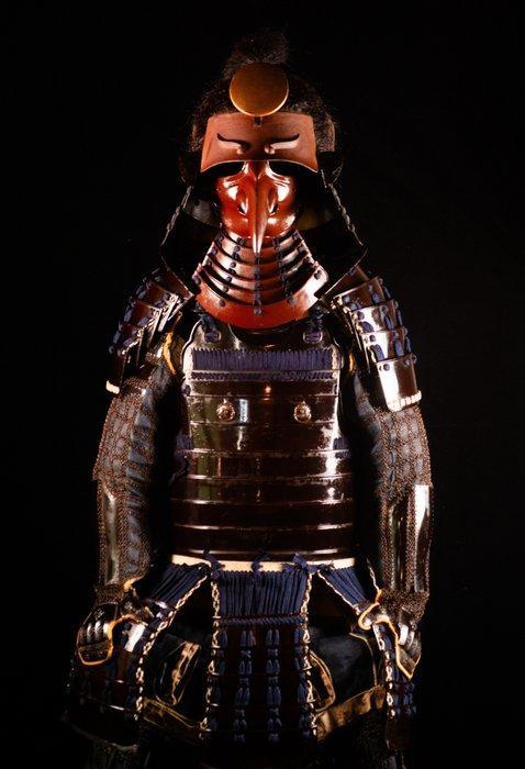 Yoroi: volledige samoerai-pantser - Zijde, Koper, ijzer -, Antiquités & Art, Antiquités | Autres Antiquités