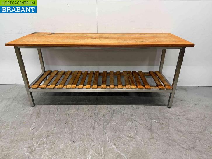 Table de travail en acier inoxydable 200 x 70 x 87,5 cm, Zakelijke goederen, Horeca | Overige, Verzenden