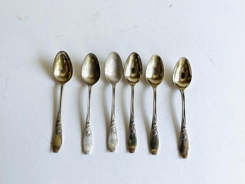 L. Bertsch - Wilhelm Binder for L. Bertsch - Koffielepel (6), Antiek en Kunst, Antiek | Zilver en Goud