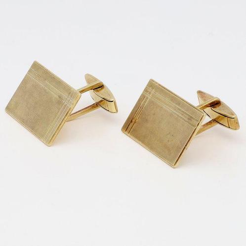 Boutons de manchette - 14 carats Or jaune, Handtassen en Accessoires, Antieke sieraden