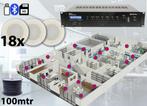 18x Adastra Speakers + 100 Volt Versterker USB/SD/FM, Audio, Tv en Foto, Luidsprekerboxen, Nieuw