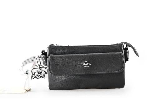 Charm London Tas Zwart | 5% extra korting, Handtassen en Accessoires, Tassen | Damestassen, Zwart, Zo goed als nieuw, Verzenden