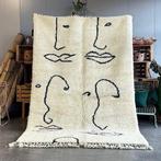 Marokkaans abstract Beni Ourain-tapijt - handgeweven, Huis en Inrichting, Stoffering | Tapijten en Vloerkleden, Nieuw