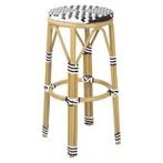 Barkrukken | Rotan/Aluminium | Zwart | Houtlook Frame |, Verzenden, Nieuw in verpakking