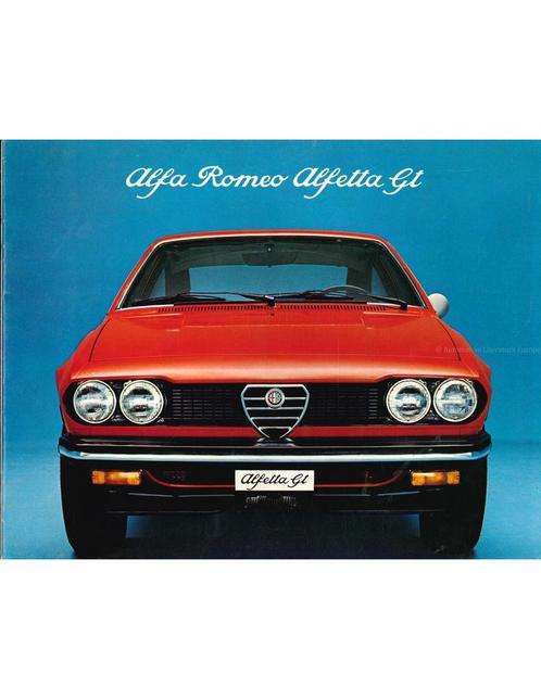 1976 ALFA ROMEO ALFETTA GT BROCHURE ENGELS (US), Livres, Autos | Brochures & Magazines