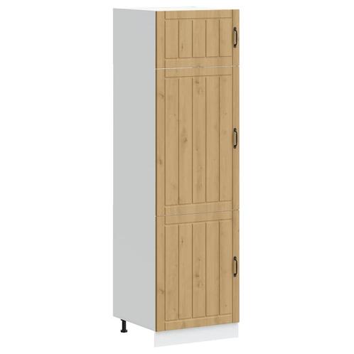 vidaXL Keukenkast Lucca bewerkt hout artisanaal eikenkleur, Huis en Inrichting, Kasten | Overige, Nieuw, Verzenden