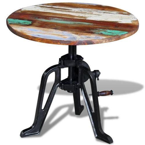vidaXL Bijzettafel 60x(42-63) cm massief gerecycled hout en, Huis en Inrichting, Tafels | Bijzettafels, Nieuw, Verzenden