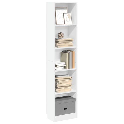 vidaXL Boekenkast 40x24x176 cm bewerkt hout wit, Huis en Inrichting, Kasten | Boekenkasten, Nieuw, Verzenden