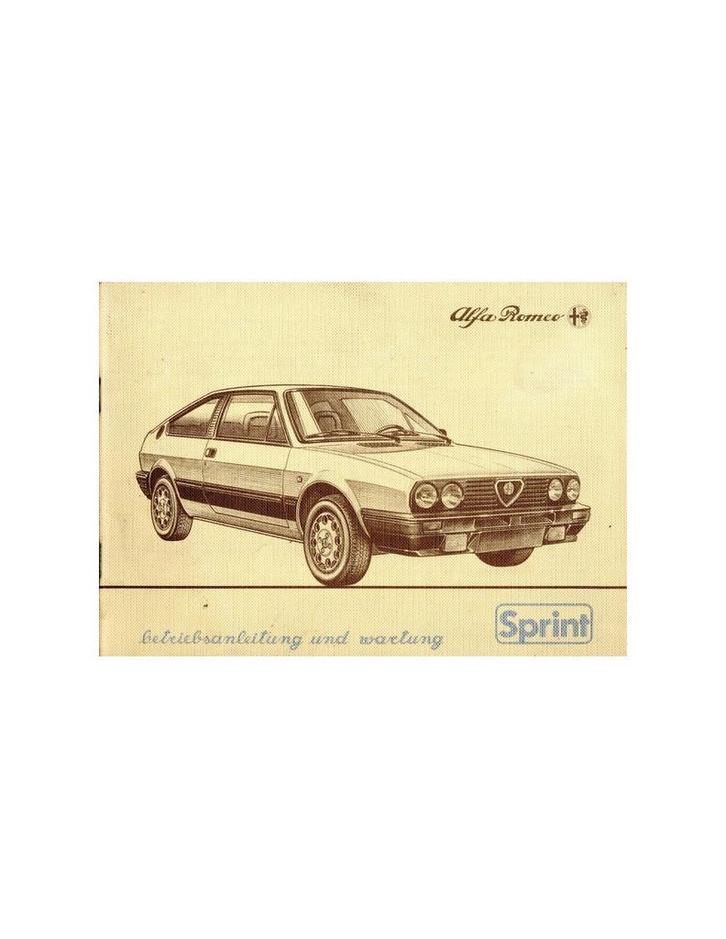 1984 ALFA ROMEO SPRINT INSTRUCTIEBOEKJE DUITS, Autos : Divers, Modes d'emploi & Notices d'utilisation