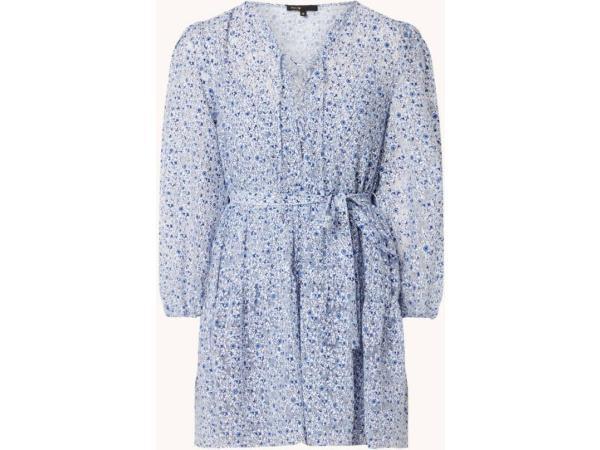 Veiling - Maje Jurk Blauw Bloemetjes Maat 42, Kleding | Dames, Jurken, Nieuw