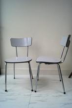 Stoel - Metaal, formica - Twee formica keukenstoelen