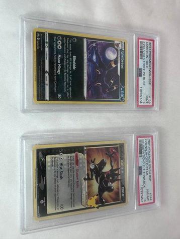 Pokémon - 2 Graded card - Noctali, Greninja Gold Star beschikbaar voor biedingen