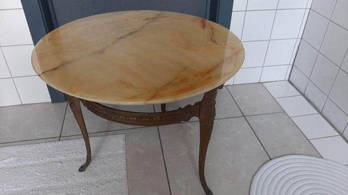 Table dappoint - Onyx - structure en bronze, Antiek en Kunst, Curiosa en Brocante