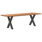 vidaXL Eettafel rechthoekig 240x80x74 cm massief eikenhout, Huis en Inrichting, Tafels | Eettafels, Verzenden, Nieuw