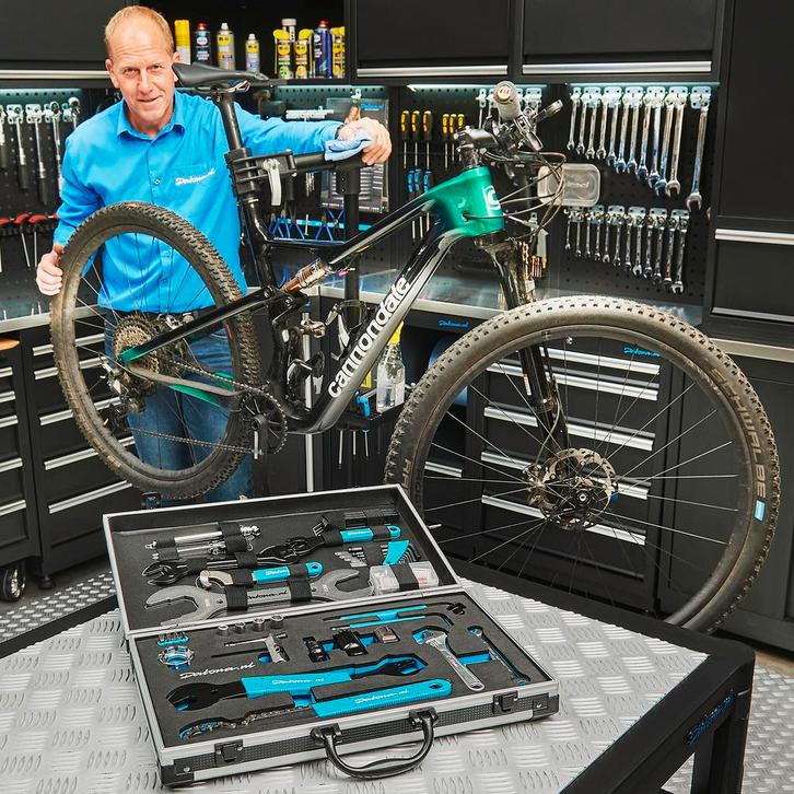 Datona Fietsgereedschapskoffer 21-delig met, Doe-het-zelf en Bouw, Gereedschapskisten, Ophalen of Verzenden