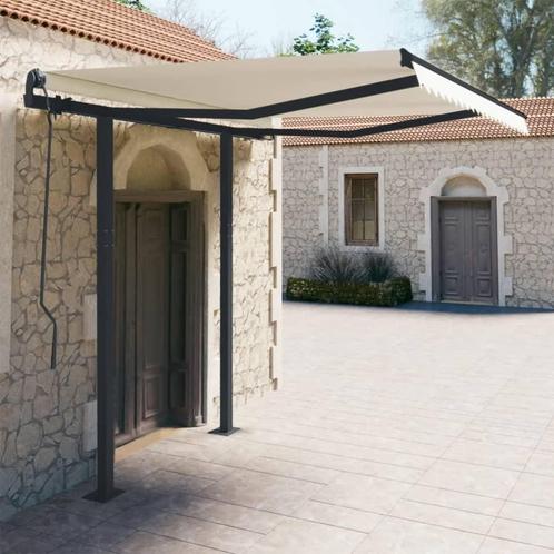 vidaXL Jeu de poteaux dauvent anthracite 300x245 cm fer, Jardin & Terrasse, Parasols, Neuf, Envoi