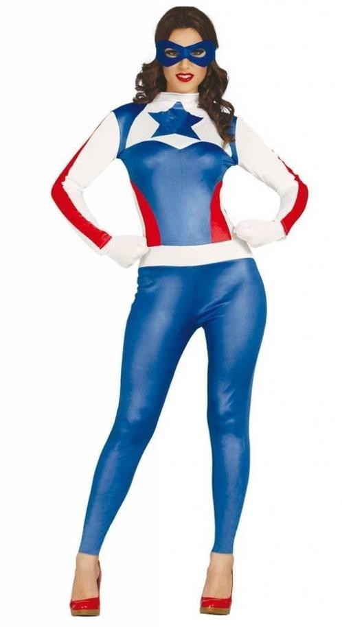 Superheld Kostuum Amerika Dames, Kleding | Dames, Carnavalskleding en Feestkleding, Nieuw, Verzenden