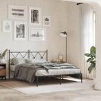 vidaXL Bedframe met hoofdbord metaal zwart 140x200 cm, Huis en Inrichting, Slaapkamer | Bedden, Verzenden, Nieuw