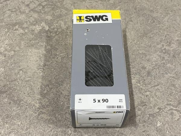 Veiling - 10x SWG gipsplaatschroeven ø5x90mm 200-pack, Doe-het-zelf en Bouw, IJzerwaren en Bevestigingsmiddelen