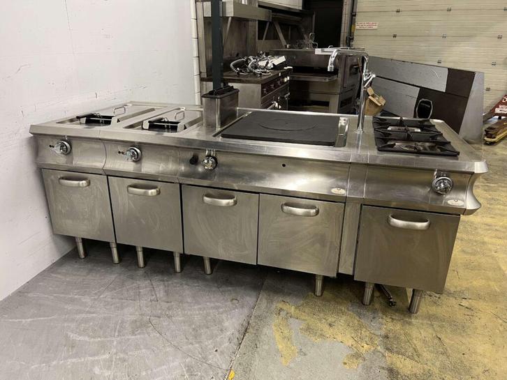 Acier inoxydable MBM Îlot de cuisine Cuisinière à 2 feux,, Articles professionnels, Horeca | Autre, Envoi