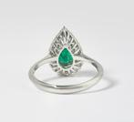 Bague tendance - 14 carats Or blanc - 1.45ct. tw. Émeraude -, Bijoux, Sacs & Beauté