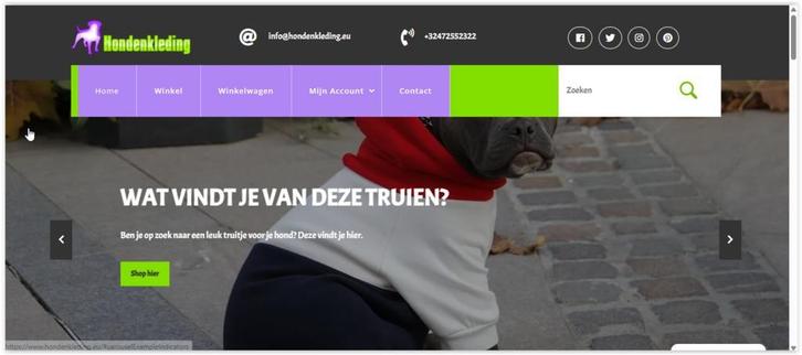 Hondenkleding webshop, Dieren en Toebehoren, Hondenkleding, Overige hondenkleding, Nieuw, Ophalen of Verzenden
