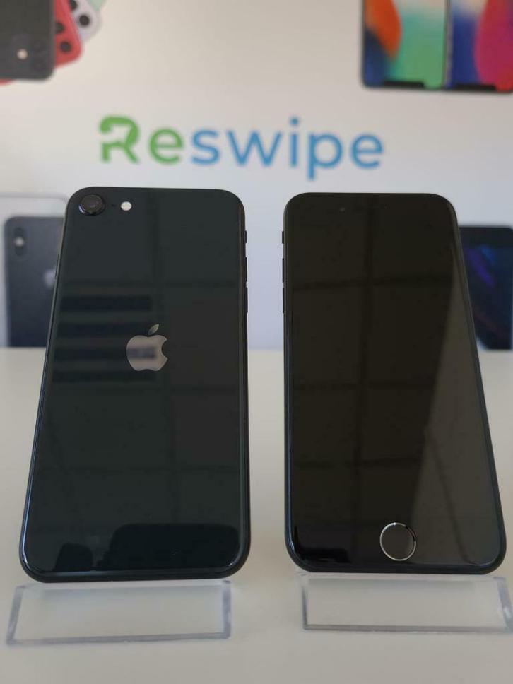 iPhone SE 2022 64GB 128GB 256GB Zwart + 3 Jaar garantie, Telecommunicatie, Mobiele telefoons | Apple iPhone, Zonder abonnement