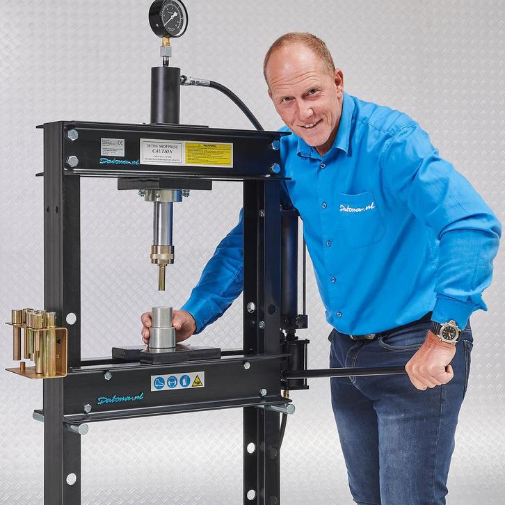 Datona Werkplaatspers 20 ton + Perspennen - Datona - Zwart, Doe-het-zelf en Bouw, Gereedschap | Overige machines, Ophalen of Verzenden