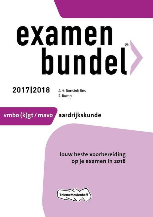 Examenbundel vmbo-(k)gt/mavo Aardrijkskunde 2017/2018, Livres, Livres scolaires, Envoi