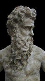 sculptuur, Busto Poseidone - 42 cm - marmerstof, Antiek en Kunst