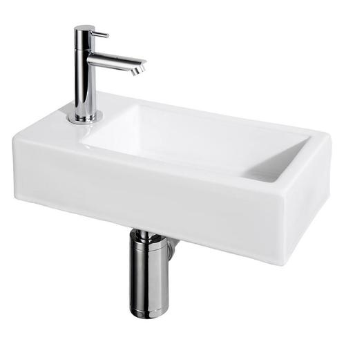 Fonteinset Differnz Helios Links 37.5x18.5x9.5 cm Keramiek, Doe-het-zelf en Bouw, Sanitair, Overige typen, Nieuw, Chroom, Ophalen of Verzenden