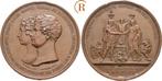 Brons medaille auf die Hochzeit 1823 Bayern: Maximilian I..., Verzenden
